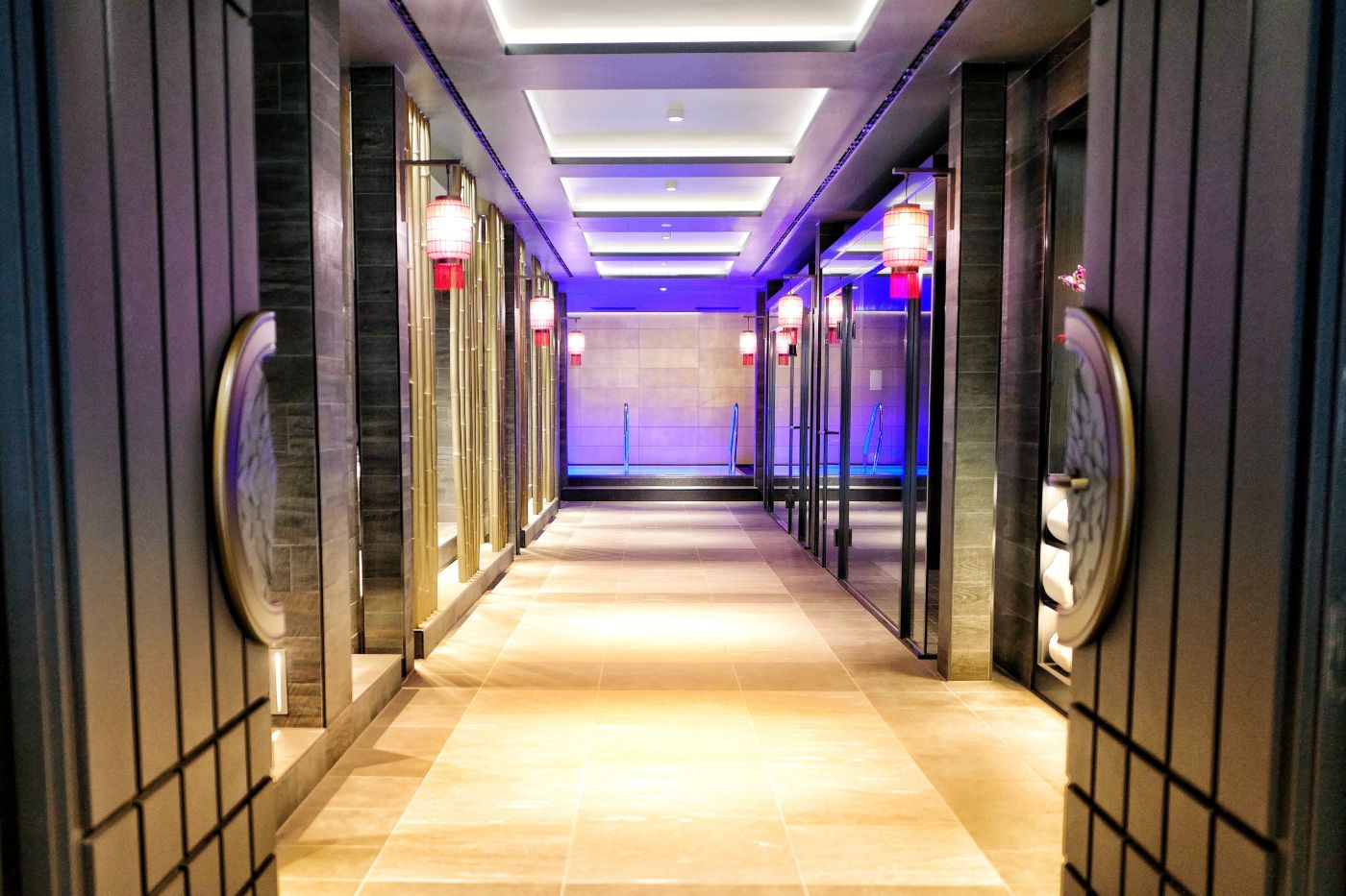 corridor to the pool in the asia spa