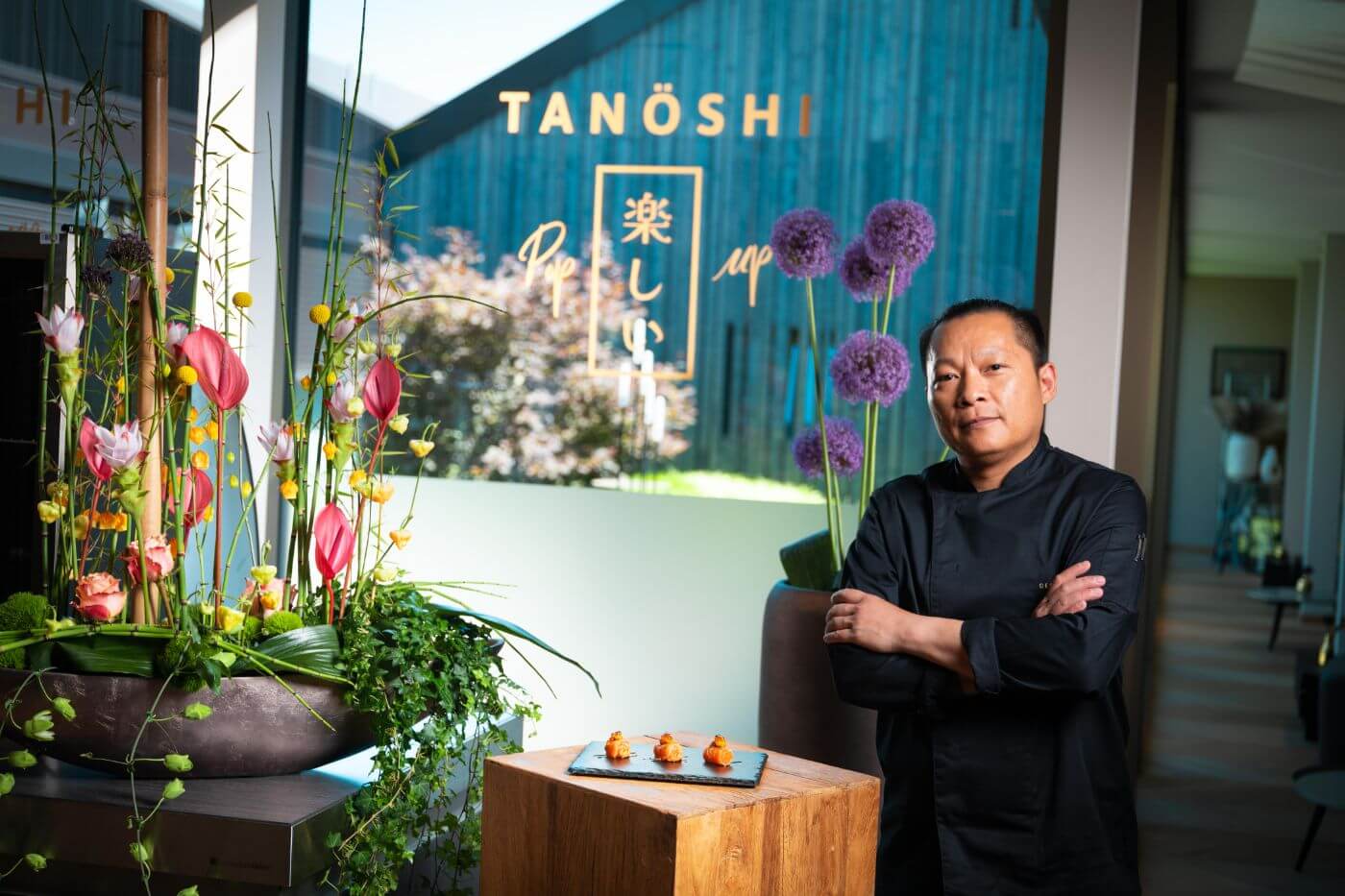 tanöshi chef on the inauguration day of the sushi restaurant in Donaueschingen